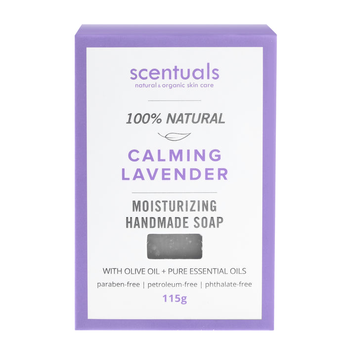 Calming Lavender Bar Soap - Scentuals Natural & Organic Skin Care