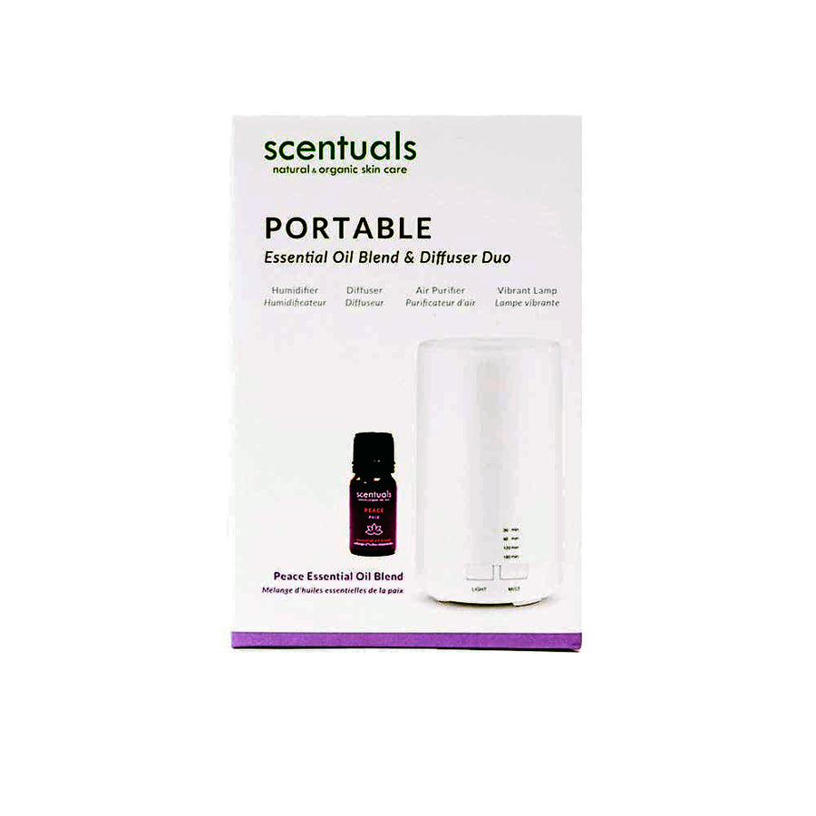 Portable Diffuser with Peace Essential Oil Blend - Scentuals Natural & Organic Skin Care