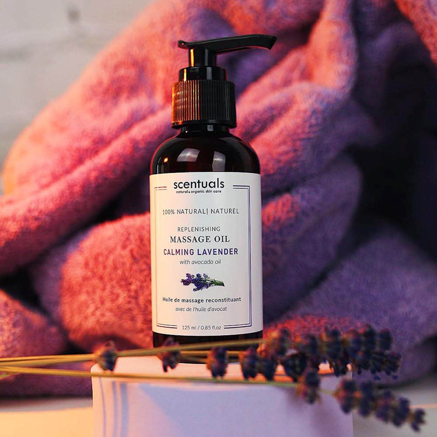 Calming Lavender Massage Oil - Scentuals Natural & Organic Skin Care